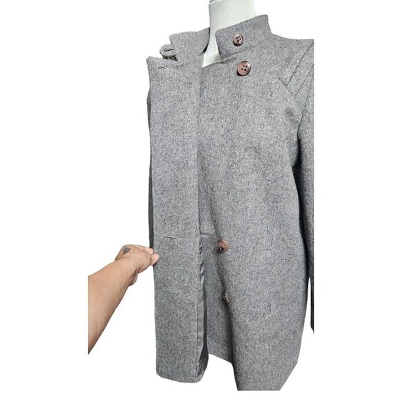 Vintage New York Girl gray feels like wool pea coat jacket size 11 - Picture 12 of 15
